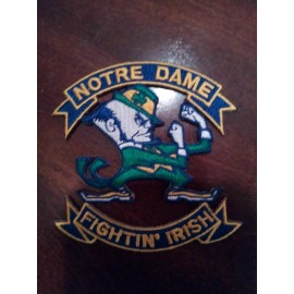 Unbranded Notre Dame " Fightin' Irish' VINTAGE EMBROIDERED IRON ON PATCH 3"x 3"