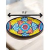 Large Talavera Oval Platter – 17.5” x 10” Hand-Painted Ceramic