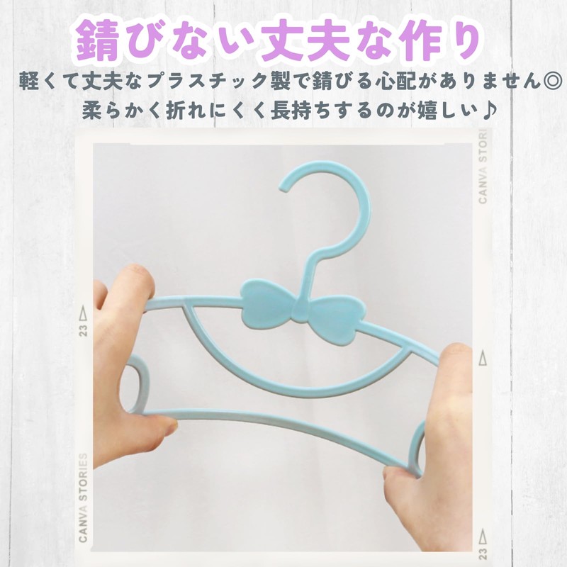 DIZLAS Baby Hangers Kids Hangers Plastic Laundry Hangers Set of