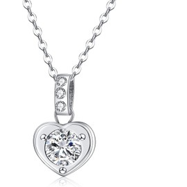 Bliqniq Women's Stainless Steel Necklace Silver Rose Gold with Pendant Engraved with "Oma/Mama, Ich liebe dich für immer” (in German), Does Not Discolour H1005 engraving "Mama, Ich Liebe Dich"