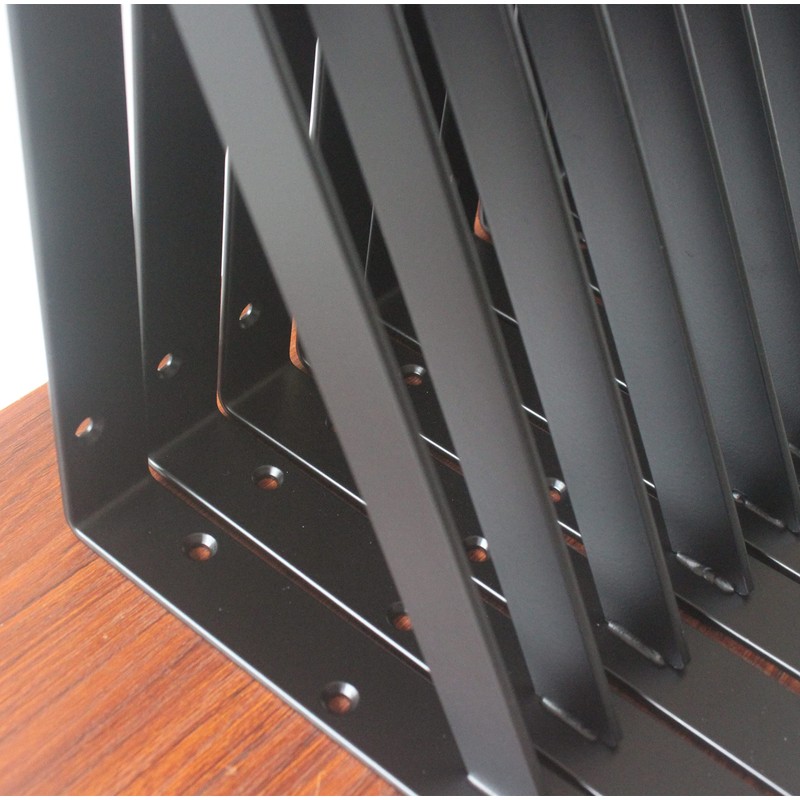 12 Pack L10" x H 8" Black Heavy Duty Shelf