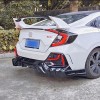 For 2017-2021 Honda Civic FK4 FK7 MU Style Rear Bumper
