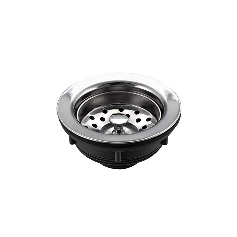 RV Sink Drain with Basket Strainer Stainless Steel 3 1/2"