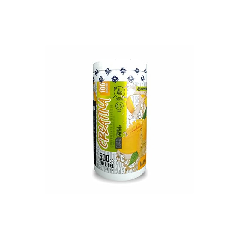 Creatina Monohidratada 43 SUPPLEMENTS 500 Gramos para 100 Porciones Sabor