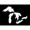 Great Lakes Die Cut Window Sticker Decal (State of Michigan)