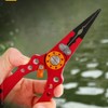 1Pcs Red Fishing Plier, Aluminium Alloy Saltwater Resistant Hook Remover,
