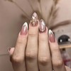 White French Press on Nails Medium Almond Acrylic Fake Nails