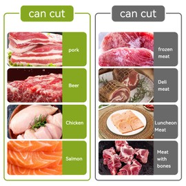 OYKEFAW Fresh Meat Slicer， Thickness Adjustable 2 or 4 mm For Meat Slicing Shredding，Thickness Adjustable 2 or 4mm， Manual Meat Cutter Jerky Slicer for Beef Pork