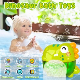 Bath Toy Dinosaur Bath Toy Baby, Foam Machine Bath with Music, Bath Toy Baby from 3 4 Years, Gifts for Boys and Girls