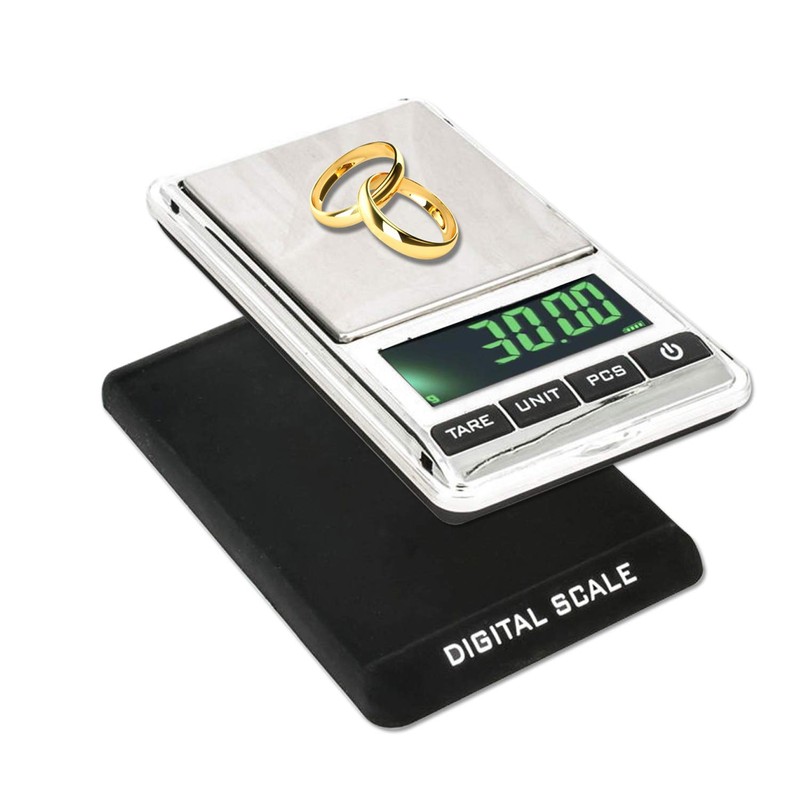 WedDecor Portable Digital Pocket Scale with Storage Pouch, Professional Multi-functional,