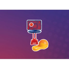 McDonald's 2025 McDONALD'S All American Games Basketball Shooter HAPPY MEAL TOYS Or Set - 4 Yellow Launcher