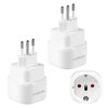 2 Pack Travel Adapter Italy - L Type European Plug