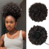 YEAME Afro Puff Drawstring Ponytail for Black Women, Short Kinky