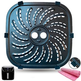 Chengziyue 8QT Air Fryer Tray for PowerXL Vortex Pro Air Fryer Plus, Upgraded Double Layer Non-stick Coating Air Fryer Grill Pan Crisper Plate Grate for 8QT PowerXL Air Fryer, Dishwasher Safe