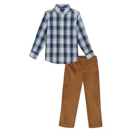 IZOD Boys' 2-Piece Formal Set, Includes Shirt, Dress Pants, Hunter
