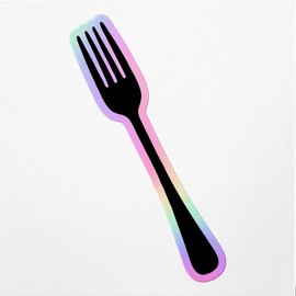 Holographic Decal Stickers of Fork Premium Waterproof Vinyl Decal Stickers for Laptop Phone Accessory Helmet Car Window Mug Tuber Cup Door Wall Decoration ANDVER3e7272bHO