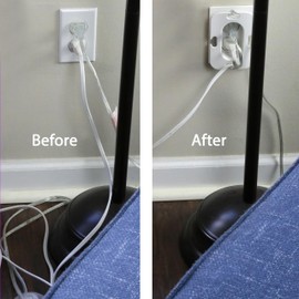 Cord Minder Organizer for Appliances, Lighting, Charging Cords, Counters & Desktops, Cord Winder, Keeper, Wrapper, Wall Electrical Outlet Cord Storage, 1 Per Pack, CORDMIND1