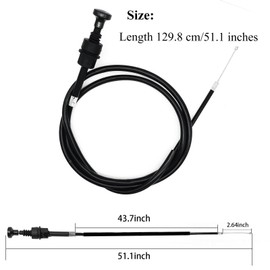 17950-HN5-671 Choke Cable for Honda Rancher 350 TRX350 TRX350FM TRX350FE 2000-2006 Fourtrax 300 350, Foreman 400 ATV 4 Wheeler Quad with Starter Valve Plunger Kit