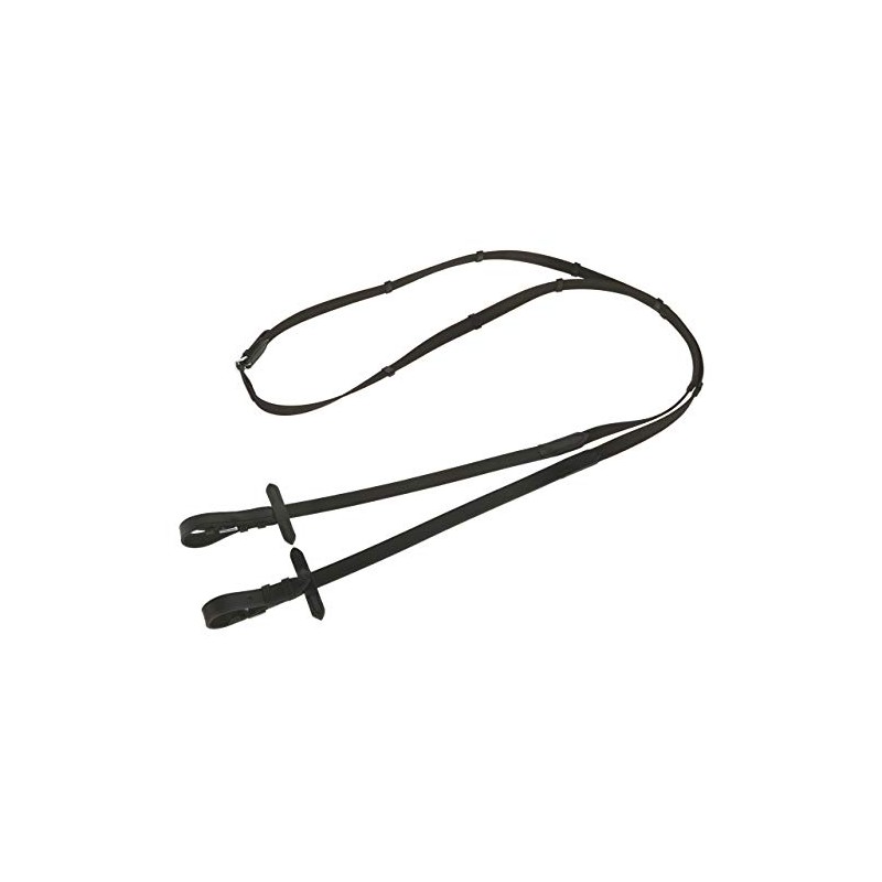 Covalliero Kerbl 3222116 Antislip Rubber Reins Full 20 mm Black/Brown