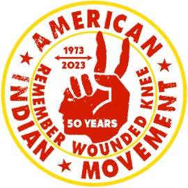 3.5" Weatherproof Sticker: 50 Years WOUNDED KNEE