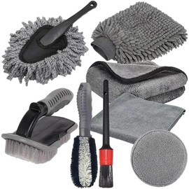 Kit Detallado Detailing Automotriz Lavado Limpieza Juego 8 Piezas