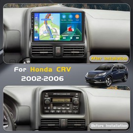 [4+64G] Inefala for Honda CRV 2002-2006 Android 13 Car Radio Stereo with Wireless Carplay Android Auto, 9 Inch HD Touchscreen with WiFi GPS Bluetooth5.0 32EQ FM/RDS SWC Backup Camera MIC