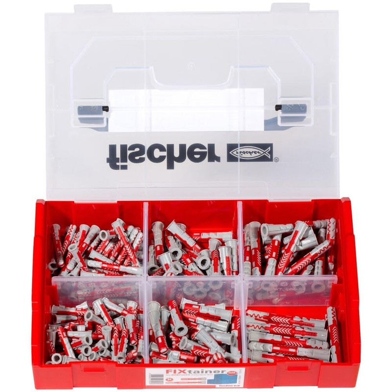 fischer FIXtainer DuoPower Deep Bite Box, Dowel Box with 210