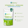 Wellthy Vitamina D3 400 unidades + Espirulina 120 Cápsulas. Reforzado