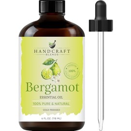 Handcraft Blends Bergamot Essential Oil – Huge 4 Fl Oz – 100% Pure and Natural – Premium Grade Essential Oil for Diffuser and Aromatherapy, Skin, Massage, Candle and Soap Making Fragrance