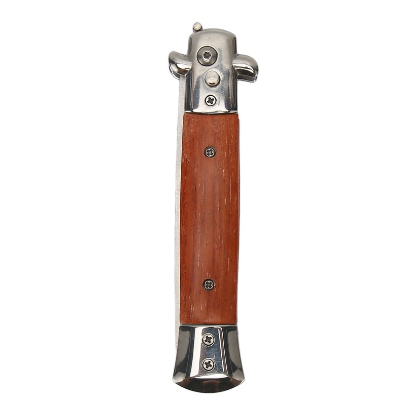 Switchblade Comb Automatic Push Button Spring Pocket Handle Folding Knife