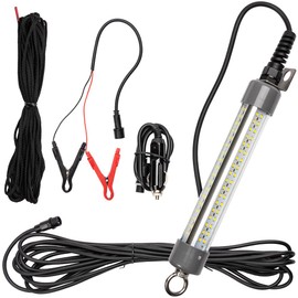 25 W 12 V Underwater LED Light, Yellow, Includes Hanging Rope 32.8 ft (10 m) Included, White Eel, Underwater Fish Fishing Light