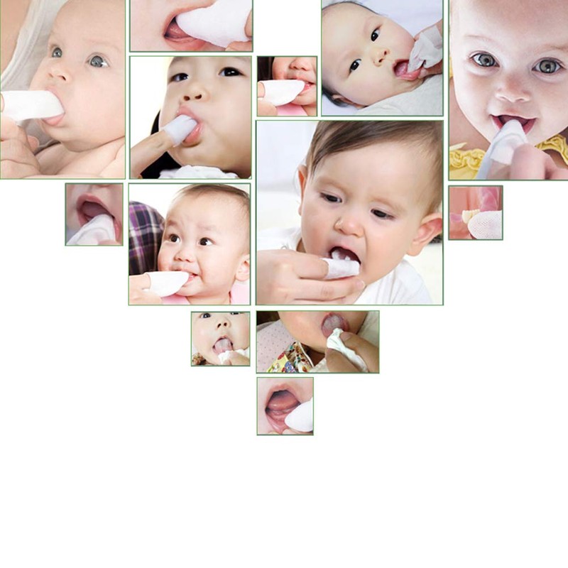 Zmmyr 120Pcs Baby Teeth Soft Gauze Finger Clean Oral Hygiene