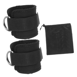 Sosoport 2sets Ankle Straps for Working Out Adjustable Gym Training Strap for Resistance Bands Weight Lifting Easy to Use for Leg Hip Exercises Storage Bag
