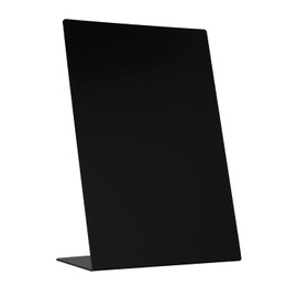 Europel A4 Portrait Black Polystyrene Chalkboard Table Display Stand for Water Based Chalk Markers Single Sided Display for Restaurants, Hotels, Conference, Festivals