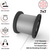 Sanuke Wire Rope Crimp Kit, 328ft 1/16 Inch Wire Rope
