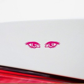Decal Stickers of Eyes and Lashes (Pink) (Set of 2) Premium Waterproof Vinyl Decal Stickers for Laptop Phone Accessory Helmet Car Window Mug Tuber Cup Door Wall Decoration - ANDstic914492PI