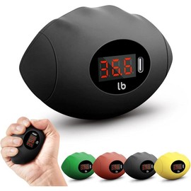 Hand Grip Strengthener - Rechargeable Digital Grip Strength Trainer Up to 220.4 Lbs (100kg) with Stress Balls for Adults/Kids - Colour: Brown