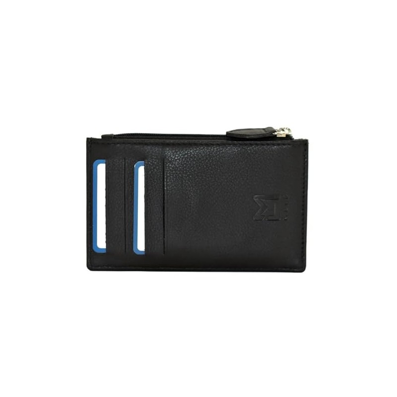 Mala Leather Highland Cow Card and Coin Purse, black, card