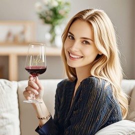 Astonlink Bridal Shower Gifts, Bride to be Bachelorette Gift for Bride, Wedding Gift Bridal Engagement Gifts for Couples - 15.5 Oz Wine Glass