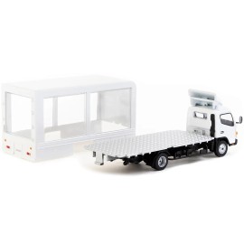 DCD Mitsubishi Fuso Canter Mobile Display Truck RHD 1/64 Series White 'Truck64' Diecast Model by Tarmac Works