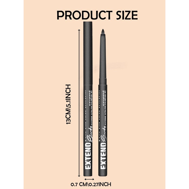 Gel Eyeliner Wasserfest,Creme Schimmernder Matter Bunt Eyeliner Pen Gold,Lang Anhaltend