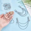 UNICRAFTALE 4Pcs 2 Styles Shoe Charms Chain 16.6cm Multi Layered