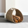Household Essentials, Natural Oval Magazine Rack, Seagrass