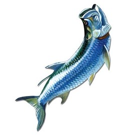 Tarpon - 5" Vinyl Sticker - for Car Laptop I-Pad - Waterproof Decal