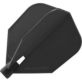 Harrows Clic Flights - Reinforced Edge - Shape - Black - 1 set (3) - with Darts Corner Checkout Card