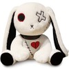 Goth Bunny Plush Rabbit Toy - Horror Plushie Creepy Spooky