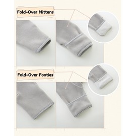 JingleBaBa Neutral Baby Clothes Newborn Outfit Fold-over Mittens Footies Kids One Piece Romper Snow Suit For Toddlers 9-12 Months