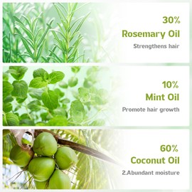 Rosemary Oil for Hair Growth, Rosemary Hair Oil for Men Women, Rosemary Mint Scalp Serum, Rosemary Mint Scalp & Hair Strengthening Oill(2oz x 60 ml)