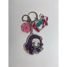 unbranded Demon Slayer Nezuko Kamado Kimetsu no Yaiba Japanese Anime Acrylic Keychains
