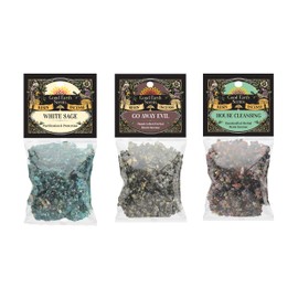 SOUL STICKS Resin Incense Variety Sampler Kit, 3 Pack, 1 Ounce Bags (Cleanse Blend)